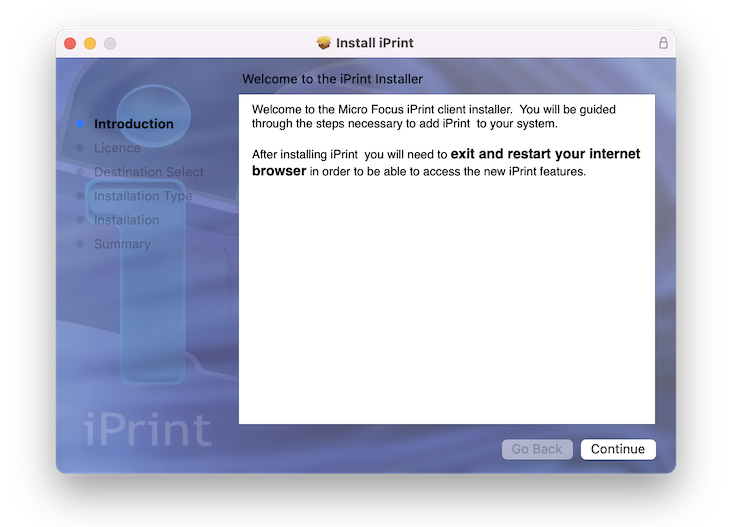 iPrint Installer Mac OS