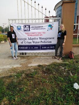 Dr Nolusindiso Ndara from Rhodes University (left) and Ms Emily Nicklin from University of Cape Town (right) attending the SAM workshop in Lagos, Nigeria.