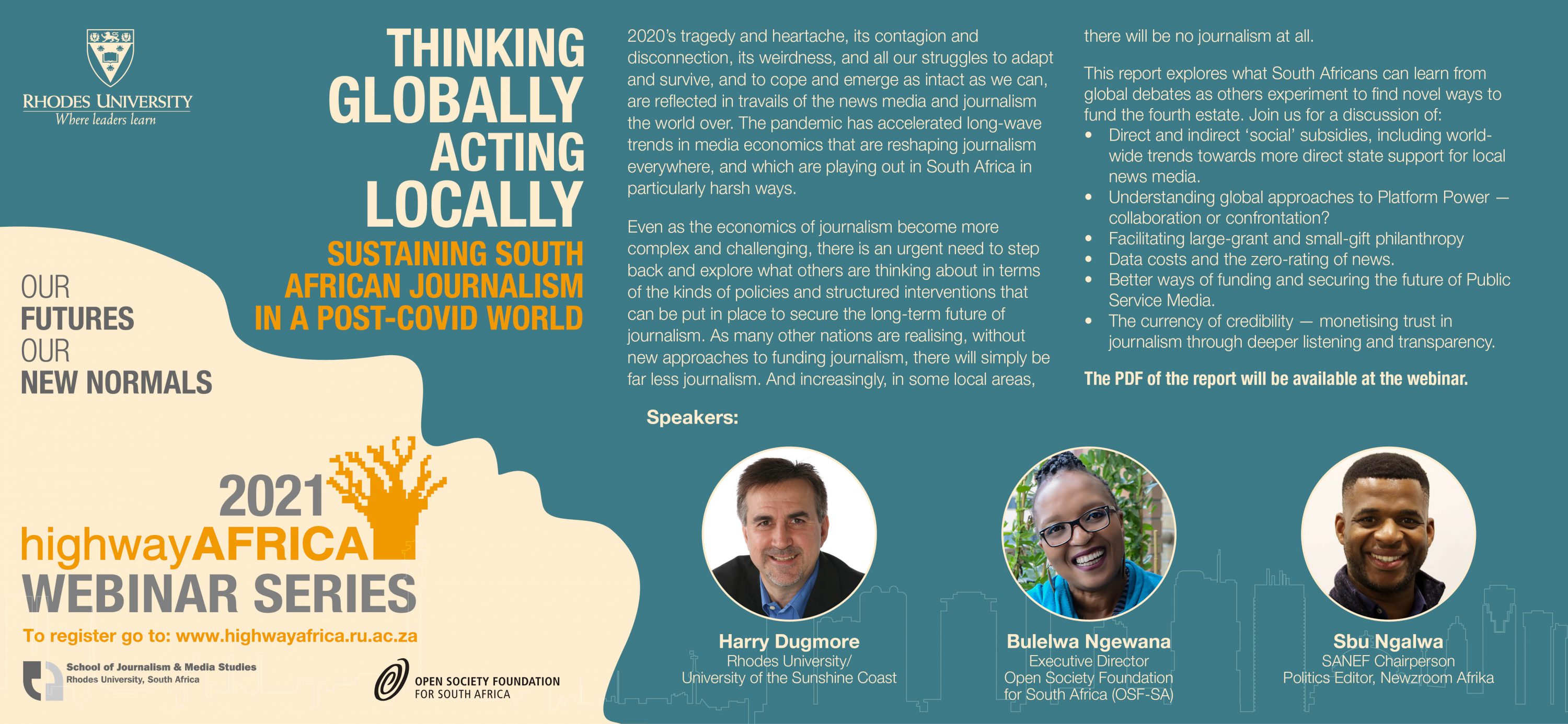 Thinking Globally, Acting Locally: Sustaining South African Journalism in a post-Covid World