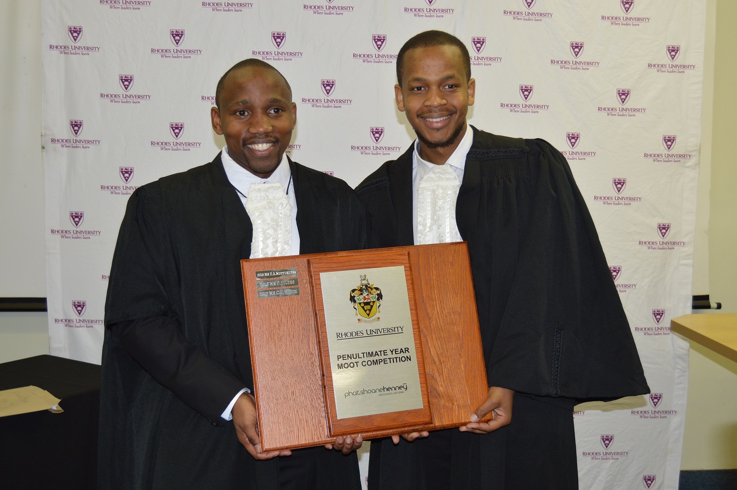 Penultimate Moot Final 2018 Winners - Mfundo Somandi and Alpha Zungu