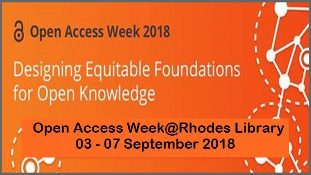 Open Access Week 2018