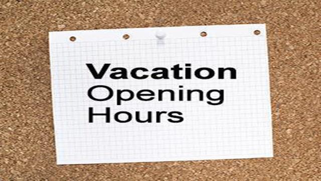 RU Libraries Vacation Times