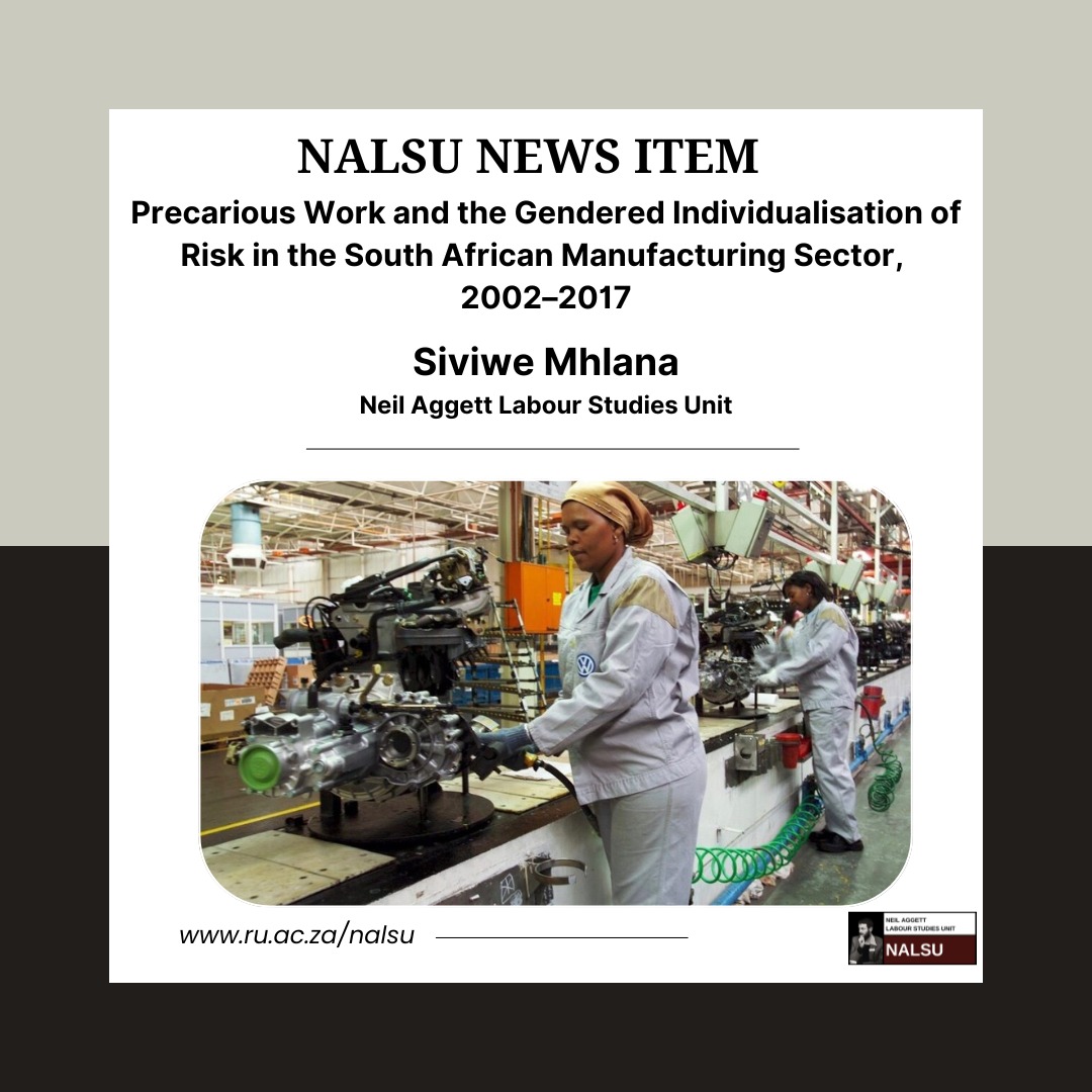 Precarious Work and the Gendered Individualisation of Risk in the South African Manufacturing Sector, 2002–2017