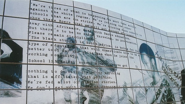 Artist Johannes Phokela’s ceramic memorial wall
