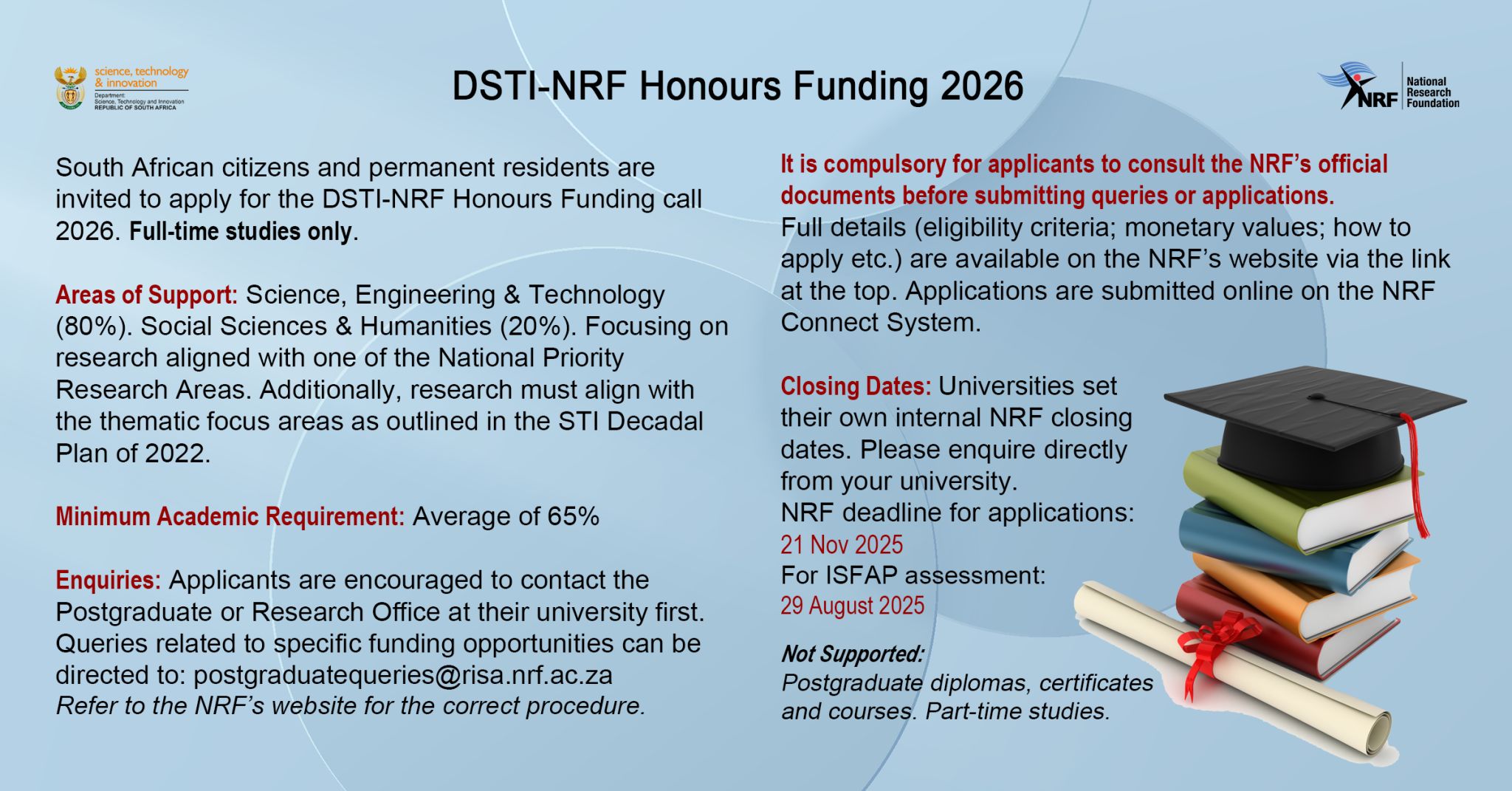 DSTI-NRF Honours Funding 2026