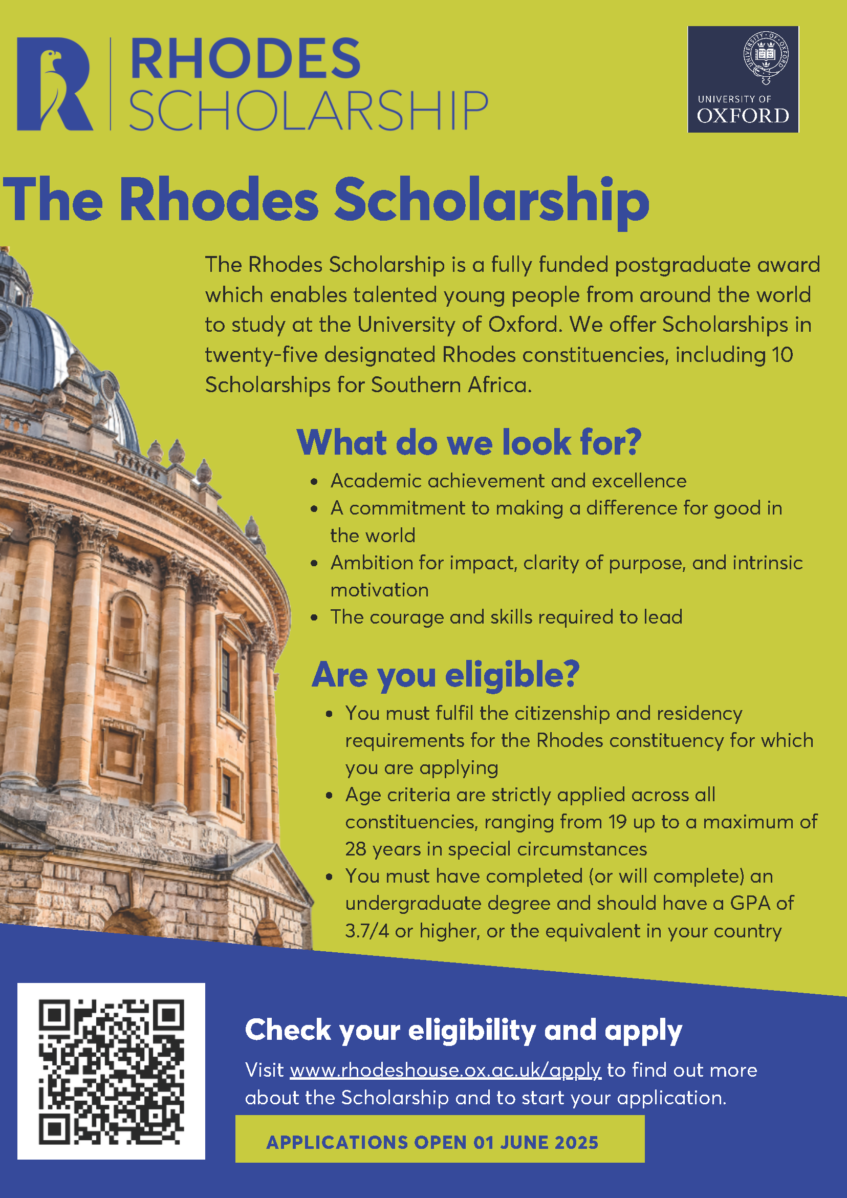 Rhodes Scholarship for Southern Africa