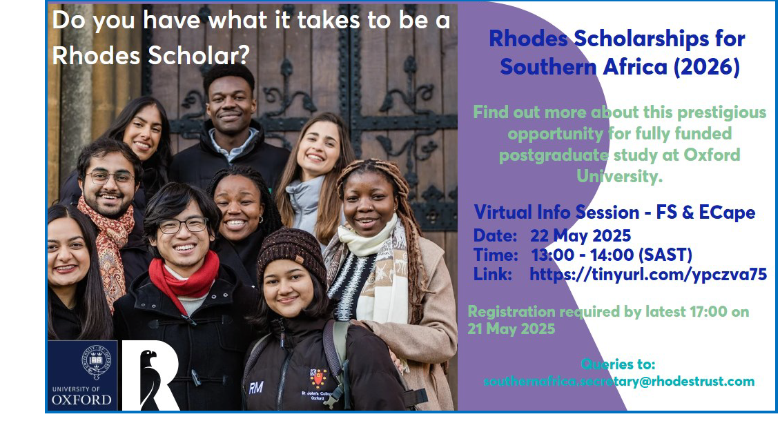 Rhodes Scholarship for Souther Africa information Session