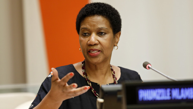 Director of UN Women, Under-Secretary-General Dr Phumzile Mlambo-Ngcuka received an honorary degree.
Photo cred: Ryan Brown / UN Women. 
