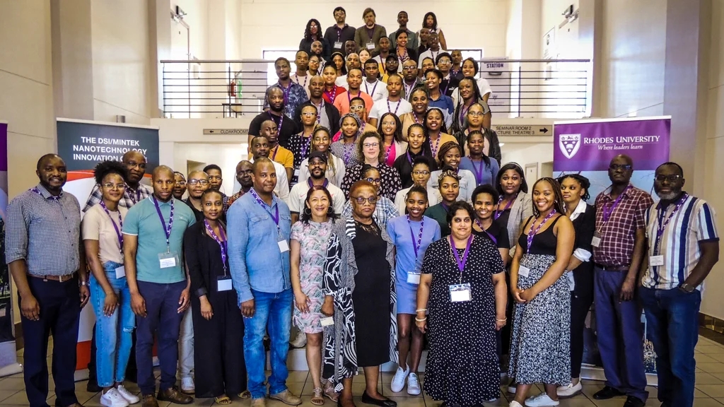 Department of Science and Innovation -Mintek Nanotechnology Innovation Centre annual workshop participants. 
Photo cred: Zindzi Nkunzi.