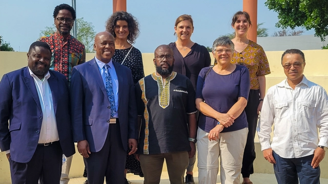 [Back Row] Sipho Sithole (DAC), Dominique Santos (Anthropology), Boudina McConnachie (Music and Musicology), Shiloh Marsh (Access Music Project!)
[Front Row] Pascall Taruvinga (Anthropology), Vusithemba Ndima (Acting DG DAC), Kwenkwezi Languza (DAC), Mandy Carver (ILAM Board), Lee Watkins (ILAM Director)
