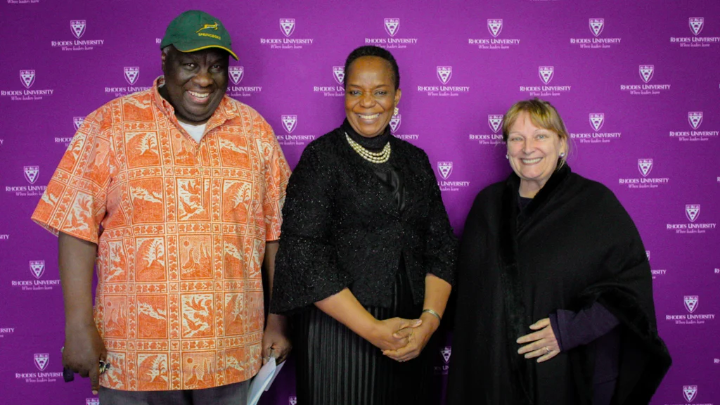 Dean of Law, Professor Lawrence Juma, distinguished visiting Professor Oluyemisi Bamgbose and Director of International Office, Orla Quinlan. Photo cred: Poelo Irene Keta