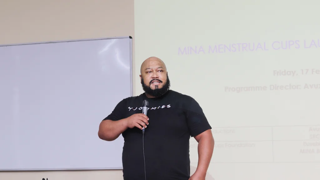 Mina Foundation board member and Rhodes University alumnus, Eusebius McKaiser. Photo cred: Ntikana Ramohlale. 