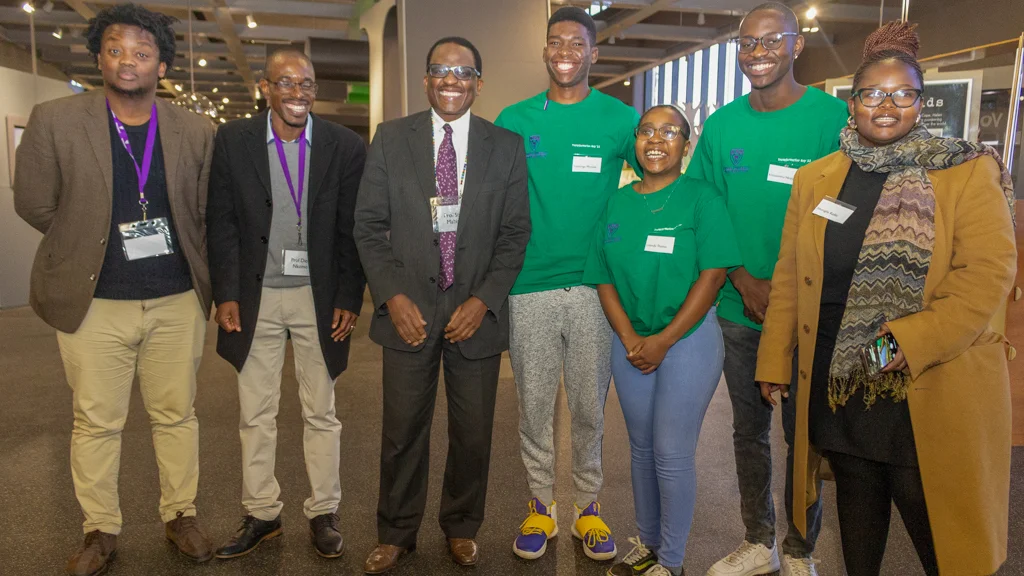 Vice-Chancellor Professor Sizwe Mabizela, together with some of the organisers of the Language colloquium at the South African Museum of Literature.
Photo cred: Vususmzi Fraser Tshekema. 