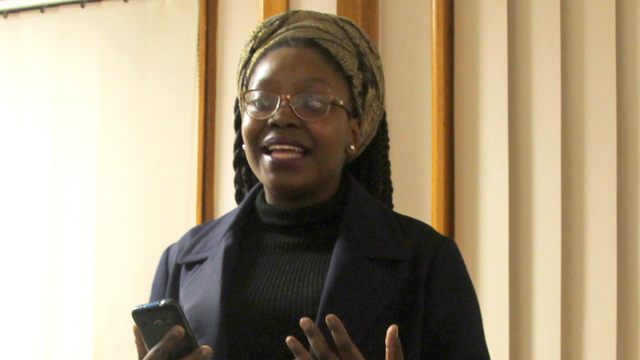 Engage tutor Karabo Baloyi at awards ceremony