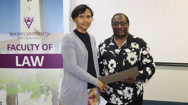 Judge Chetty hands over award to well-deserving student