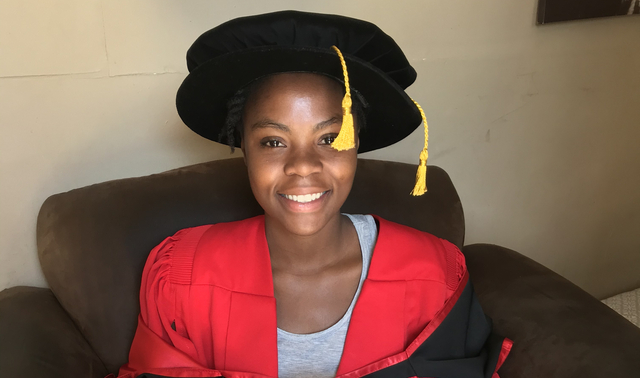 First Oprah Winfrey Leadership Academy for Girls alumna, Lindiwe Tsope recently graduated with a PhD from Rhodes University. 
