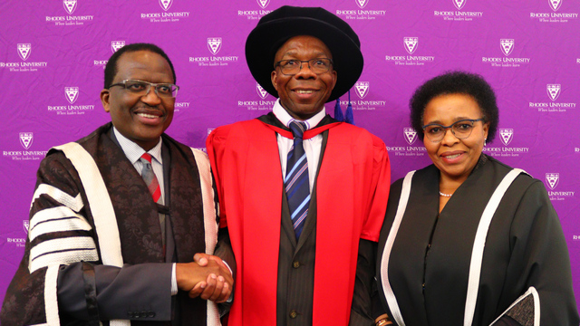 Dr Mabizela, Vice-Chancellor, Prof Mwepu and Dr Monnapula-Mapesela, DVC