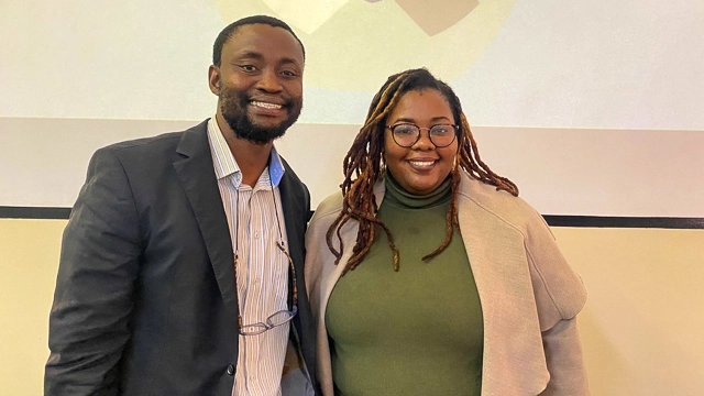 Organisational Psychology Lecturer, Sandiso Bazana with alumna Nombulelo Gongqa, who is the Director of Organisational Change/Transformation at Diocesan School for Girls (DSG) 