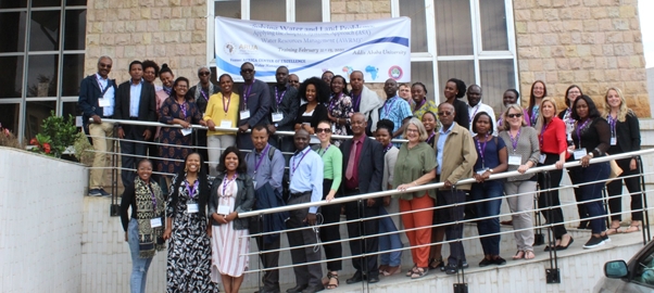 Participants at the ARUA Water CoE foundation course, funded by UKRI:GCRF capability grant: Addressing Complex Water and Land Problems: Applying the Adaptive Systemic Approach, at the University of Addis Ababa, Land and Water Resources Centre.
