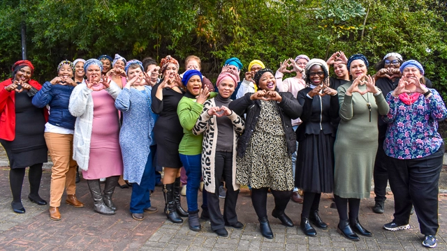 Registrar's Division staff wear doeks in honour of the Registrar