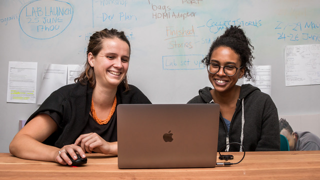 RUCE's Anna Talbot and Thandi Matyobeni.
Note: The picture was taken before the Covid-19 pandemic. 