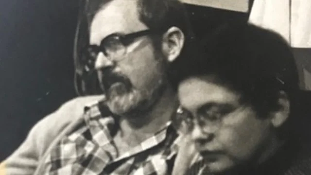 Roy Sargeant and Jane Osborne in rehearsals for Diary of Anne Frank. (Photo credit: cast members Janet and Andrew Buckland)