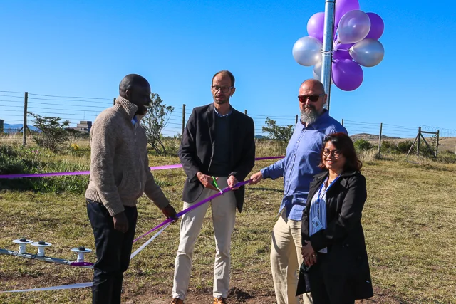 (L-R) Dr Stanley Kuja, Professor Tony Booth, Professor Oleg Smirnov and Sonia Ghosh