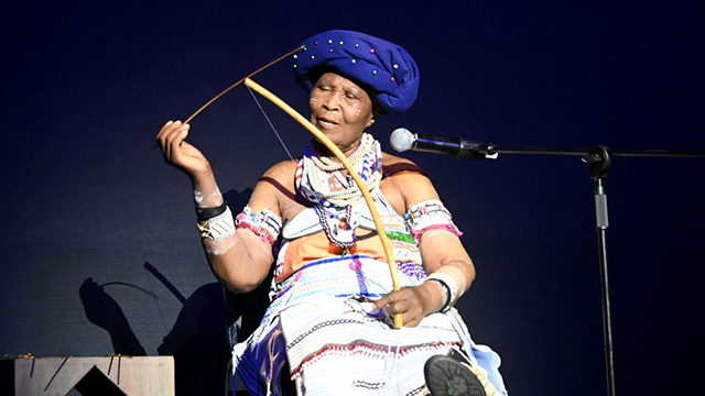 Madosini performing in Johannesburg in 2021. [Oupa Bopape/Gallo Images via Getty Images]