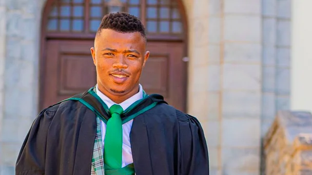 Proud master's graduate, Sisipho Hamlomo.