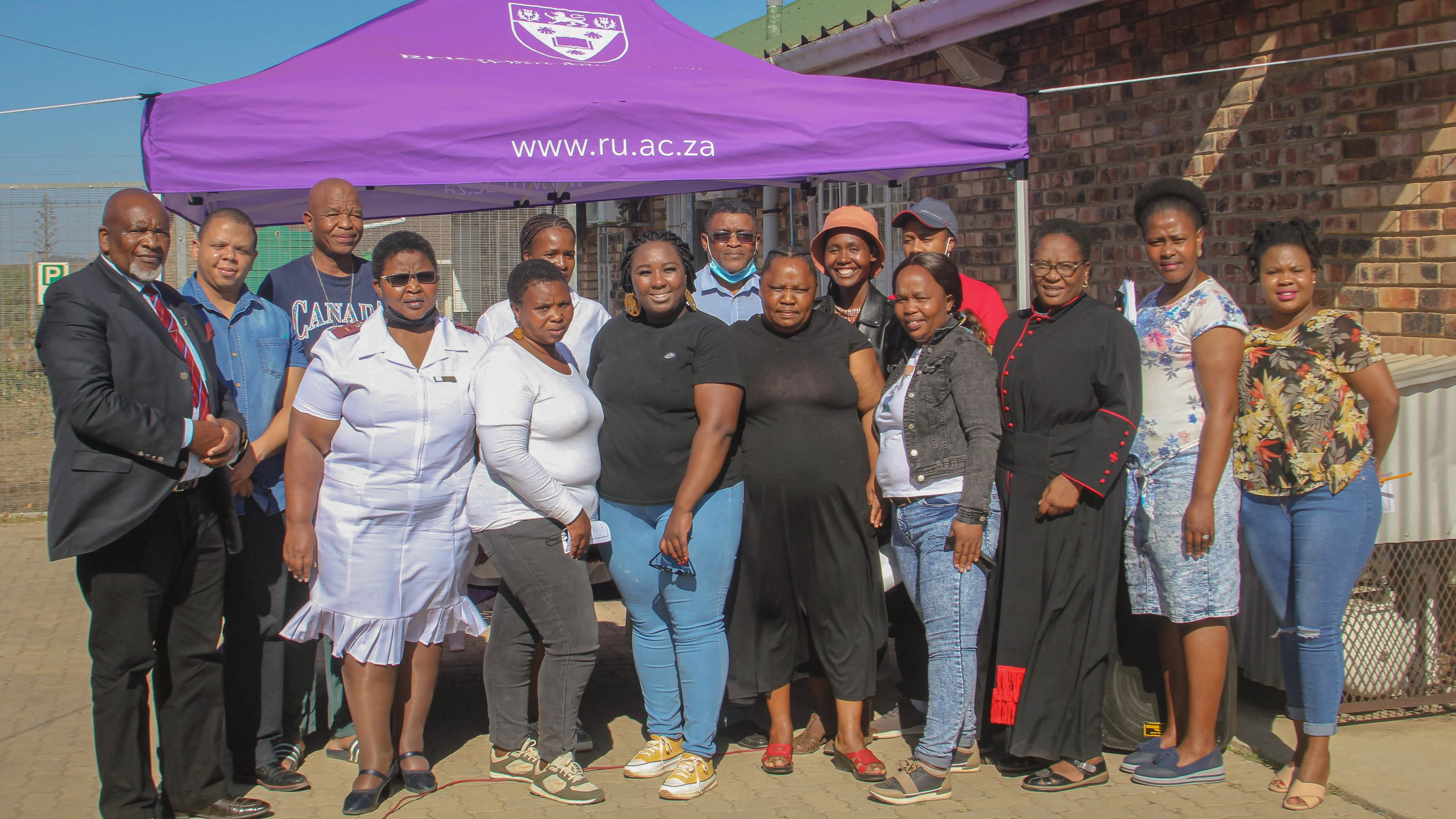 COMMUNITY ENGAGEMENT: Rhodes University's Psychology department staff and community stakeholders during the trauma support roadshow.
