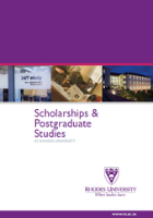 Scholarships and Postgraduate Publication 2014