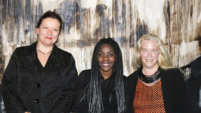 Gladys Kalichini with her supervisors Tanya Poole (left) and Ruth Simbao (right)