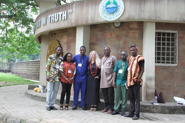 Some of the participants at the PROSPA Publishing Workshop, University of Lagos, Nigeria, 1-8 November 2019 (left to right): Dr Jimoh, Dr Tume, Dr Balogun, Prof Simbao, Dr Onipede, Prof Akande and Mr Adepegba.