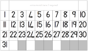 ENF A3 Number grid 1 - 31