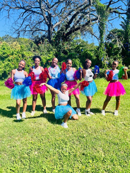 Cheerleaders Supporting